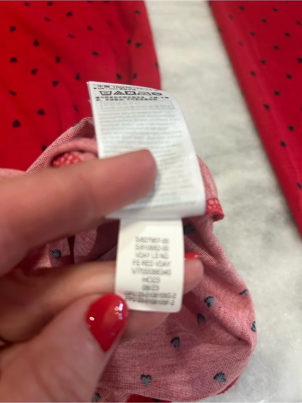 Gap Kids Nightgown Red with Hearts size 12
